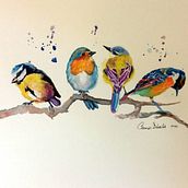 My project in Artistic Watercolor Techniques for Illustrating Birds course. Traditional illustration, Watercolor Painting, Realistic Drawing, and Naturalistic Illustration project by Carmen Davalos - 12.02.2021