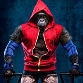 gorilla lifter. Photomontage project by Alex Faz - 12.08.2021