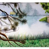 paisaje acuarela. Watercolor Painting project by Julio César Salgado Vera - 12.09.2021