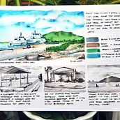 My project in Watercolor Travel Journal course. Traditional illustration, Watercolor Painting, Architectural Illustration, and Sketchbook project by Boris Roson - 12.05.2021