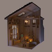 My project in Creation of 3D Scenes from Scratch in Maya course. Un projet de 3D, Modélisation 3D , et Conception 3D de Ayşegül Harman - 08.12.2021