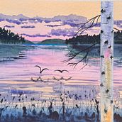 Mi Proyecto del curso: Paisajes atmosféricos en acuarela. Un projet de Beaux Arts, Peinture , et Aquarelle de Maria GrinnAis - 09.12.2021