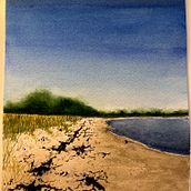 My project in Atmospheric Landscapes in Watercolor  course. Fine Arts, Painting, and Watercolor Painting project by Ellinor Bengtsson - 12.09.2021