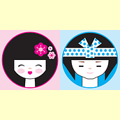 Daido Market (Nippan Daido) Bathroom Signage Illustrations Ein Projekt aus dem Bereich Traditionelle Illustration, Design von Figuren, Digitale Illustration, Malerei mit Acr und l von Katharine Kearns - 26.09.2018