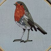 Petirrojo. Arts, Crafts, and Embroider project by Fernanda Mendoza - 12.08.2021