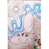 Meu projeto do curso: Técnicas de ilustração para desbloquear sua criatividade. Een project van  Ontwerp, Traditionele illustratie,  Beeldende kunst, Schilderij,  Creativiteit, Creativiteit met kinderen y Sketchbook van malucia_coffani - 07.12.2021