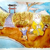 Mi Proyecto del curso: Ilustración en acuarela con influencia japonesa. Traditional illustration, Drawing, and Watercolor Painting project by Sergio Venegas - 12.10.2021