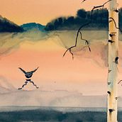 My course project: Atmospheric landscapes in watercolor . Un proyecto de Bellas Artes, Pintura y Pintura a la acuarela de stefania_licciardi - 11.12.2021
