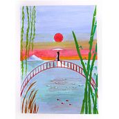Mi Proyecto del curso: Ilustración en acuarela con influencia japonesa. Traditional illustration, Drawing, and Watercolor Painting project by Angeles Marti - 12.11.2021