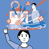 Hondarribia eta bere ondarea. Hondarribia y su patrimonio. Traditional illustration, Vector Illustration, Drawing, and Social Media Design project by Joxhe Ramon Sorondo Lazkanotegi - 12.11.2021