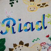 My project in Embroidered Letters: Thread as a Graphic Tool course. Embroider project by Ahlam Bagdadi - 12.10.2021