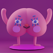 Pompi Kawaii, Mi Proyecto del curso: Creación de personajes kawaii en 3D con Blender . Un progetto di Illustrazione tradizionale, Character design, Illustrazione digitale, Modellazione 3D e Manga di Gabriela Moreno - 12.12.2021