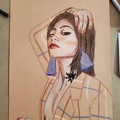 My project in Illustration with Pastel and Coloured Pencils course. Traditional illustration, Fine Arts, Pencil Drawing, Drawing, Portrait Drawing, Realistic Drawing, and Artistic Drawing project by leclerc_melina - 12.12.2021