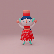 Mi Proyecto del curso: Creación de personajes kawaii en 3D con Blender . Un projet de Illustration traditionnelle, Conception de personnages, Illustration numérique, Modélisation 3D , et Manga de Emilia Escalante Ariza - 12.12.2021