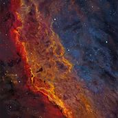 California Nebula. Painting, Watercolor Painting, Digital Painting, and Digital Drawing project by Istvan Tomasovszki - 12.09.2021