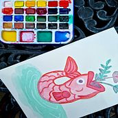 Mi Proyecto del curso: Técnicas de ilustración con acuarela y gouache Ein Projekt aus dem Bereich Traditionelle Illustration, Bildende Künste, Malerei, Aquarellmalerei, Kinderillustration und Gouachemalerei von Romina Hadad - 10.12.2021