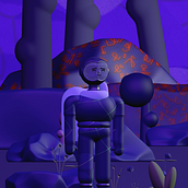 Mon projet du cours : Cinema 4D : donnez vie à une illustration 3D pop et ludique. Traditional illustration, 3D, Digital Illustration, and 3D Modeling project by Mirlande - 12.14.2021
