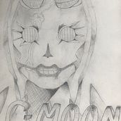 C-moon. Traditional illustration, Manga, and Sketching project by juulek96 - 12.14.2021