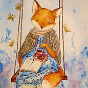 Mój projekt z kursu: Postacie zwierząt w akwareli dla książek dla dzieci. Een project van Traditionele illustratie,  Beeldende kunst, Schilderij,  Tekening, Aquarelschilderen, Kinderillustratie y Verhaallijn van Dagmara Wańczura - 14.12.2021