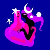 Asteria and Selene (2021). Projekt z dziedziny Trad, c i jna ilustracja użytkownika Ezequiel Figueroa Gutiérrez - 14.12.2021