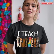 Be Kind Sign Language T-Shirt. Design, Education, Product Design, and Advertising project by teeducate - 12.13.2021