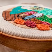 Meu projeto do curso: Introdução ao bordado botânico. Embroider project by Andiara Silos - 12.15.2021