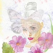 My project in Illustrated Portrait in Watercolor course. Traditional illustration, Fine Arts, Painting, Drawing, Watercolor Painting, Portrait Drawing, and Artistic Drawing project by Karen - 12.15.2021