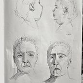 My project in Portrait Sketchbooking: Explore the Human Face course. Een project van  Schetsen,  Tekening,  Portrettekening,  Artistieke tekening y Sketchbook van s_kowalska0702 - 16.12.2021