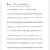 Reseña libro "Sideral. Estrella fugada" . % Margarita Guirao tarafından hazırlanan Yazma projesi - 12.16.2021