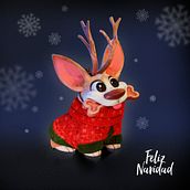 Perrete Navidad. Un proyecto de 3D y Diseño de personajes de Adrián Andújar - 16.12.2021