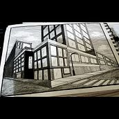 Perspective of the City. Traditional illustration, Sketching, Sketchbook & Ink Illustration project by Sabilah Romansya - 07.11.2021