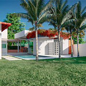 Casa do Bosque - Angra dos Reis RJ - Brasil . Un proyecto de Paisajismo, Dibujo a lápiz, Diseño de interiores, Arquitectura interior, Arquitectura, Ilustración digital y 3D de Rayssa Teixeira Vilela de Carvalho - 18.12.2021