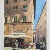 Aquarel stadsgezicht. Ilustração tradicional projeto de Kees Mackenbach - 18.12.2021