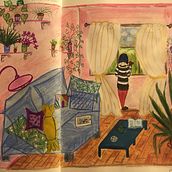 Just me !. Traditional illustration project by Stella Strohbach - 12.17.2021