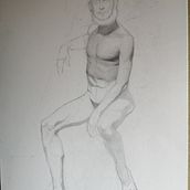 Dibujo del natural.. Traditional illustration, Fine Arts, Portrait Drawing, Pencil Drawing, Realistic Drawing, Artistic Drawing, and Figure Drawing project by Lucía Alonso Macía - 12.19.2021