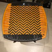 Mi Proyecto del curso: Introducción al tejido en cordón de PVC. Un proyecto de Artesanía, Diseño, creación de muebles					, Diseño de interiores, Decoración de interiores, Tejido, Upc, cling, Telar y Diseño textil de Ilse Vasquez - 19.12.2021