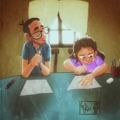 Ilustraciones en Procreate. Een project van Traditionele illustratie, Ontwerp van personages, Grafisch ontwerp, Stripboek,  Creativiteit,  Tekening, Digitale illustratie y  Artistieke tekening van gerardotiburcio - 18.11.2021
