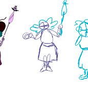 Mi Proyecto del curso: Introducción al diseño de personajes para animación y videojuegos. Traditional illustration, Animation, Character Design, Video Games, and Game Design project by ladinifranco18 - 12.16.2021