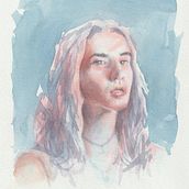 Mi Proyecto del curso: Retrato artístico en acuarela. Fine Arts, Painting, Watercolor Painting, and Portrait Drawing project by Edgar Martínez Mendoza - 12.20.2021