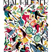 THE MADRILEÑER. Traditional illustration, and Poster Design project by Daniel Montero Galán - 12.20.2021