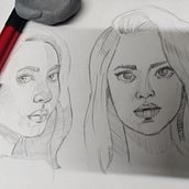 My project in Portrait Sketchbooking: Explore the Human Face course. Een project van  Schetsen,  Tekening,  Portrettekening,  Artistieke tekening y Sketchbook van Vaseem Naik - 17.12.2021