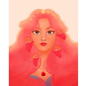 Mi Proyecto del curso: Técnicas digitales de retrato ilustrado. Een project van Traditionele illustratie, Digitale illustratie y  Digitaal schilderij van Carla Lucía Romero Durán - 19.12.2021
