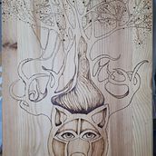 pyrogravure sur bois. Un proyecto de Grabado, Ilustración tradicional y Artesanía de Roxane Onyria - 21.12.2021