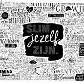 Slim jezelf zijn poster. H, and Lettering project by arendsen_nikki - 12.21.2021