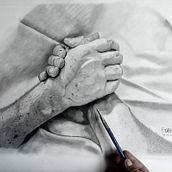 Manos a grafito. Traditional illustration, and Realistic Drawing project by Félix Cortés Art - 04.05.2020