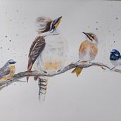My project in Artistic Watercolor Techniques for Illustrating Birds course. Traditional illustration, Watercolor Painting, Realistic Drawing, and Naturalistic Illustration project by Suzie Elizabeth - 12.22.2021