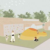 the space that encourages human interaction . % Julia Mroczynska tarafından hazırlanan Mimarlık, Pe, zaj Mimarisi, Ve Kolaj projesi - 12.22.2021