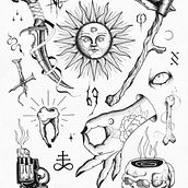 My project in Blackwork Tattoo Techniques with Fine Lines course. Desenho de tatuagens projeto de jeremy.ibanez-0173 - 22.12.2021