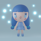 Meu projeto do curso: Criação de personagens Kawaii em 3D com Blender. Un proyecto de Ilustración tradicional, Diseño de personajes, Ilustración digital, Modelado 3D y Manga de Jessica de Paula - 21.12.2021