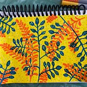 My project in Botanical Patterns in a Sketchbook: Conquer the Blank Page course. Un progetto di Illustrazione tradizionale, Pattern design, Illustrazione botanica e Sketchbook di Yolanda Cunningham - 23.12.2021